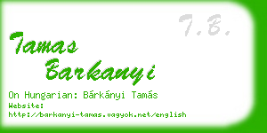 tamas barkanyi business card